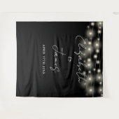 Zwart en wit licht trouwfoto achtergrond wandkleed (Voorkant (horizontaal))