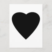 Zwart en wit liefdeshartsontwerp. briefkaart (Voorkant)