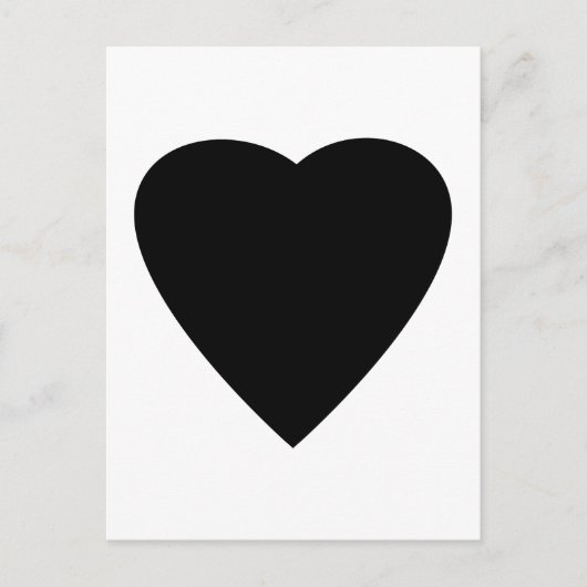 Zwart en wit liefdeshartsontwerp. briefkaart (Voorkant)