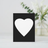 Zwart en wit liefdeshartsontwerp. briefkaart (Staand voorkant)