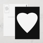 Zwart en wit liefdeshartsontwerp. briefkaart (Voorkant / Achterkant)
