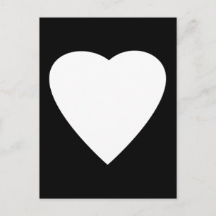 Zwart en wit liefdeshartsontwerp. briefkaart