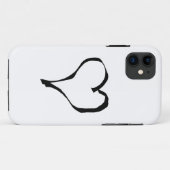 Zwart en wit liefdeshartsontwerp. Case-Mate iPhone case (Achterkant (horizontaal))