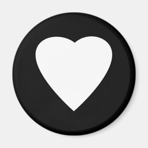 Zwart en wit liefdeshartsontwerp. magneet