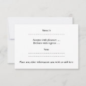 Zwart en wit liefdeshartsontwerp. RSVP kaartje (Voorkant)