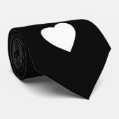 Zwart en wit liefdeshartsontwerp. stropdas (Opgerold)
