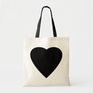 Zwart en wit liefdeshartsontwerp. tote bag