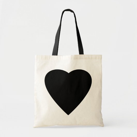 Zwart en wit liefdeshartsontwerp. tote bag (Voorkant)