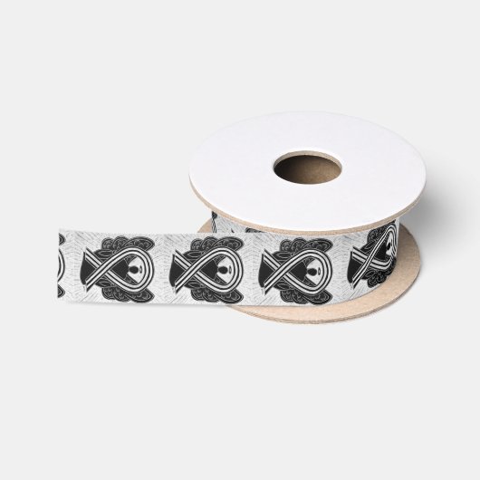 Zwart en wit lint engel lint (Spoel)