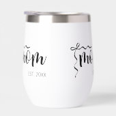 Zwart en Wit Lint Script Moeder Opgericht Elegant (Rechts)
