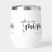 Zwart en wit lintscript 'Moeder sinds' Elegant (Achterkant)