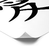 Zwart en Wit Love Kanji Poster (Hoek)