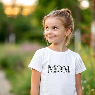 Zwart en Wit Love You Mom Print