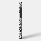 Zwart en wit luipaardprint iPhone hoesje (Linkerkant)