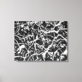 ZWART EN WIT LVII - Action painting -Abstract- Canvas Afdruk (Voorkant)