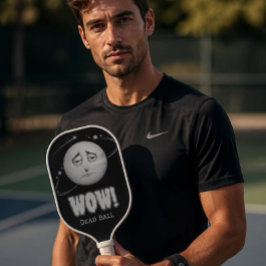 Zwart en wit Maan gezicht Pickleball Paddle