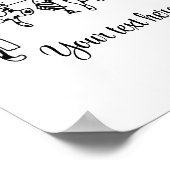 Zwart en Wit Malse Hangende Kittens Op Maat Poster (Hoek)