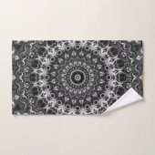 Zwart en Wit Mandala Geometrisch Ontwerp Bad Handdoek (Handdoek)