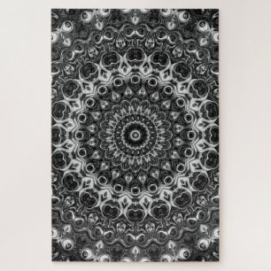 Zwart en Wit Mandala Geometrisch Ontwerp Legpuzzel