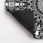 Zwart en Wit Mandala Patroon Muismat (Hoek)