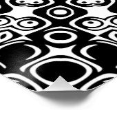Zwart en Wit Mandala Patroon Perfect Poster (Hoek)
