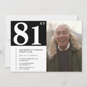 Zwart en Wit Mannen 81ste verjaardag Kaart