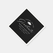 Zwart en wit Manuscript scheurt aan Afstuderen Servet (Hoek)