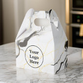 Zwart en wit marmer bedankdoosjes