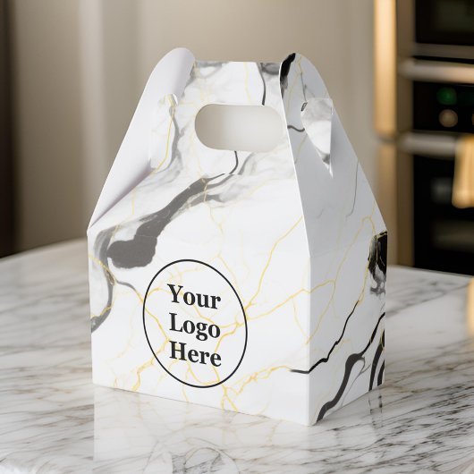 Zwart en wit marmer bedankdoosjes