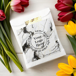 Zwart en wit marmer bedankzakje