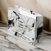 Zwart en wit marmer groot cadeauzakje