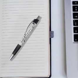 Zwart en wit marmer pen