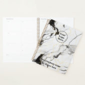 Zwart en wit marmer planner (Display)