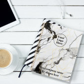 Zwart en wit marmer planner