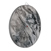 Zwart en wit Marmer Textielpatroon Dartbord (Voorkant Links)