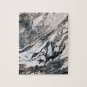 Zwart en wit Marmer Textielpatroon Legpuzzel (Verticaal)