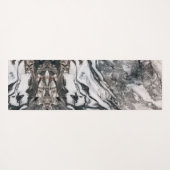 Zwart en wit Marmer Textielpatroon Yogamat (Achterkant (horizontaal))