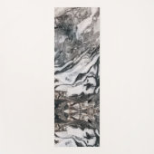 Zwart en wit Marmer Textielpatroon Yogamat (Voorkant)