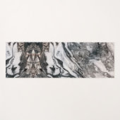 Zwart en wit Marmer Textielpatroon Yogamat (Voorkant (horizontaal))