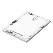 Zwart en wit marmeren Notitieblok (Linkerzijde)