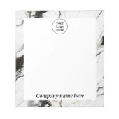 Zwart en wit marmeren Notitieblok (Voorkant)