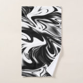 Zwart en wit marmerpatroon, bad handdoek (Handdoek)
