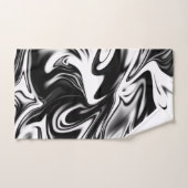 Zwart en wit marmerpatroon, bad handdoek (Handdoek)