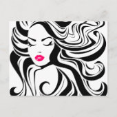 Zwart en wit meisje briefkaart (Voorkant)