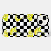 Zwart en Wit met Citroenen Case-Mate iPhone Case (Achterkant (horizontaal))