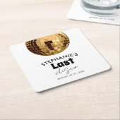 Zwart en Wit met Goud Laatste Disco Meidenavond Kartonnen Onderzetters (Schuin)