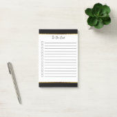Zwart en wit met gouden rand takenlijst post-it® notes (Kantoor)