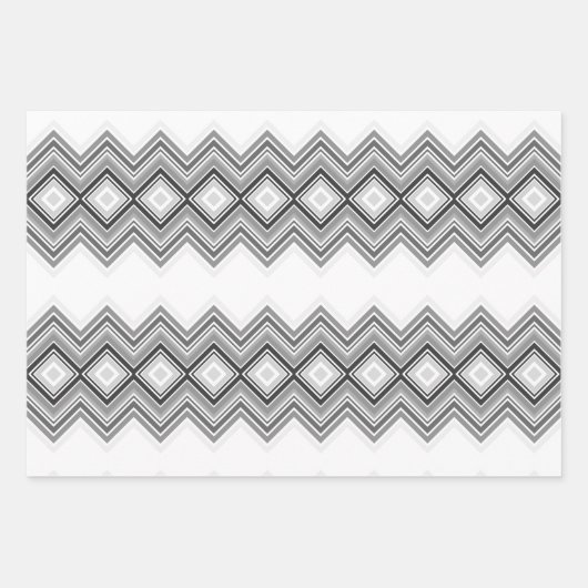 Zwart en wit met grijze maag inpakpapier vel (Voorkant 2)