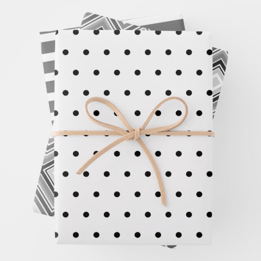 Zwart en wit met grijze maag inpakpapier vel (In situ)