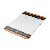 Zwart en wit met perzikkleurig badmat (Gekanteld)